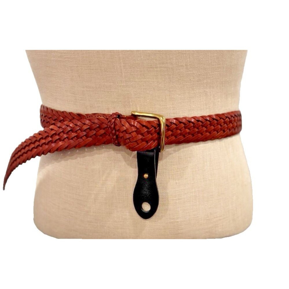 Polo Ralph Lauren Mens Tan Leather Belt 40 Braided NWT - Picture 8 of 13